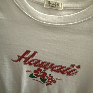 Brandy Melville White Tee with Red Print